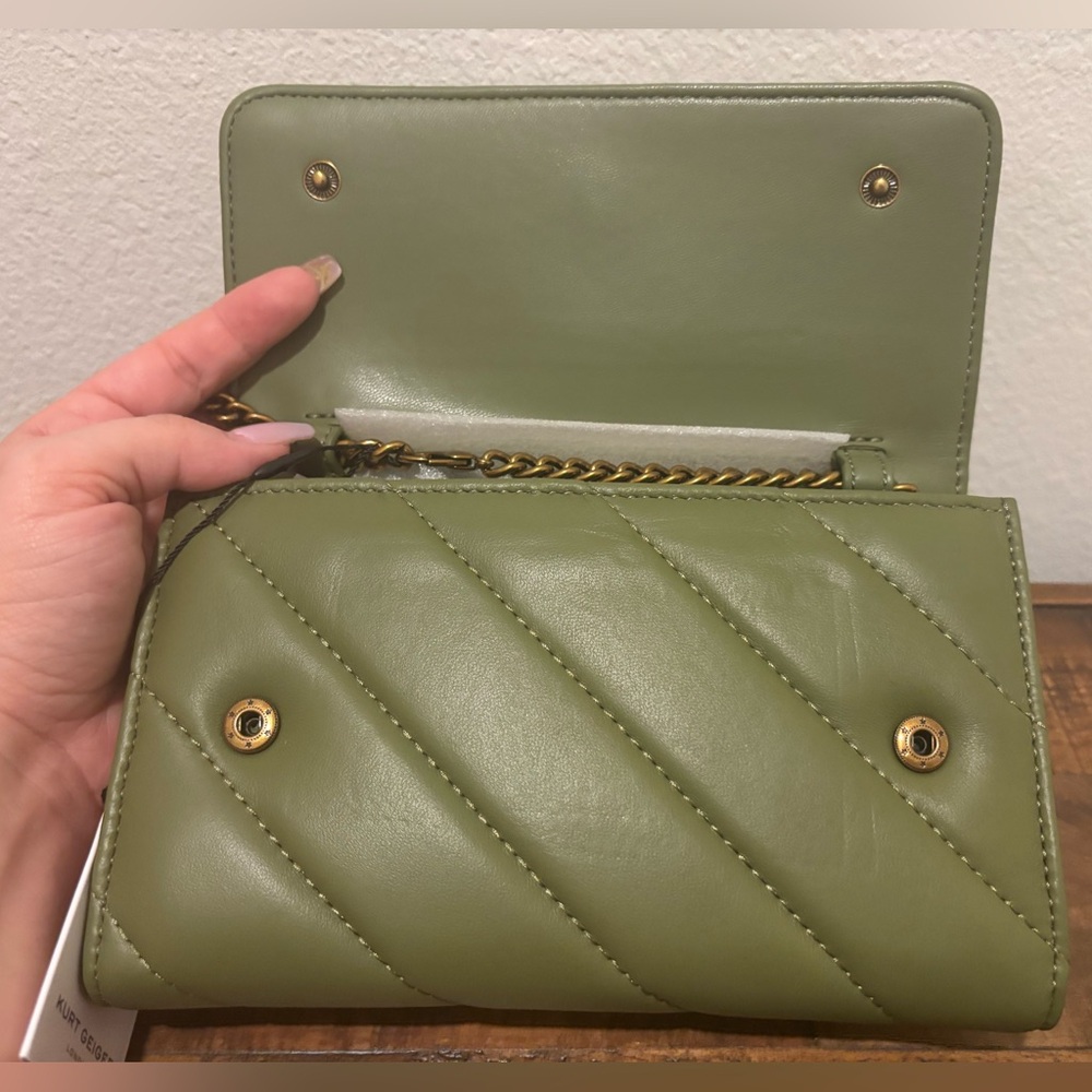 Kurt Geiger Olive Quilted Clutch/ Crossbody - Picture 6 of 8